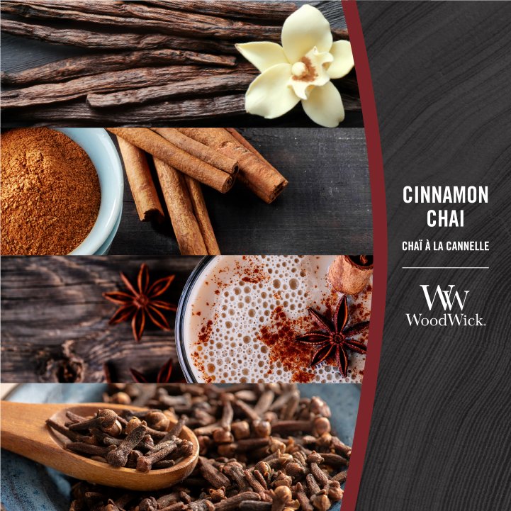 WoodWick Cinnamon Chai Large Candle - Yankee Candle & WoodWick