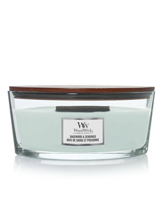 WoodWick Sagewood & Seagrass Ellipse Candle - Yankee Candle & WoodWick