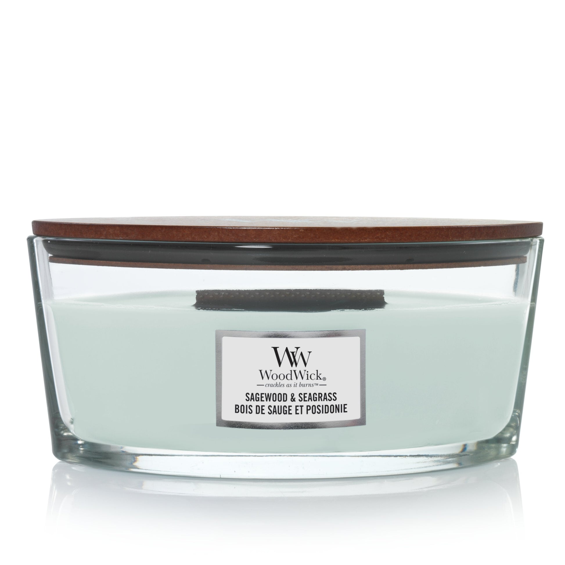 WoodWick Sagewood & Seagrass Ellipse Candle - Yankee Candle & WoodWick
