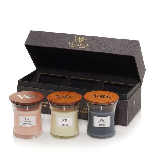 WoodWick 3 Small Candles Floral Deluxe Gift Set - Yankee Candle & WoodWick
