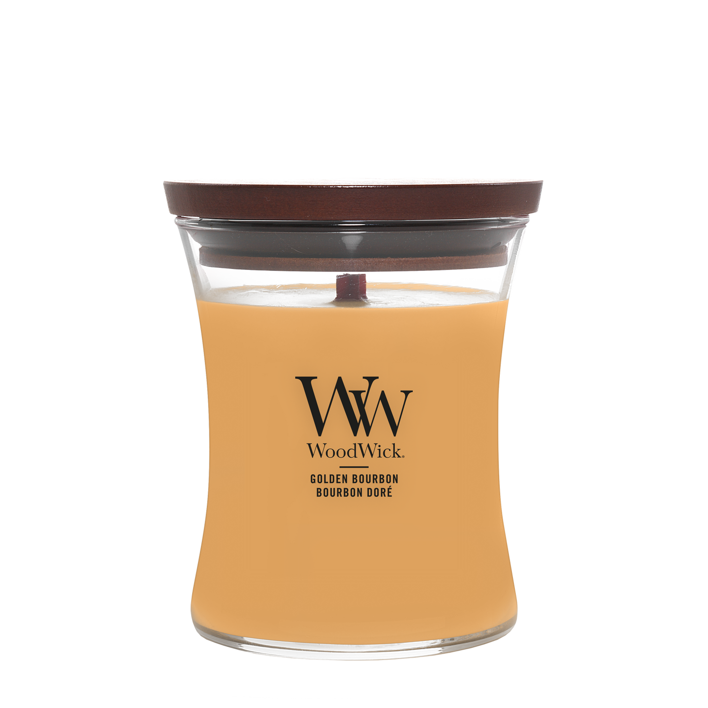 WoodWick Golden Bourbon Medium Candle - Yankee Candle & WoodWick