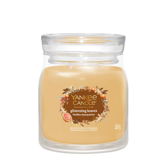 Yankee Candle Glistening Leaves Medium Jar - Yankee Candle & WoodWick