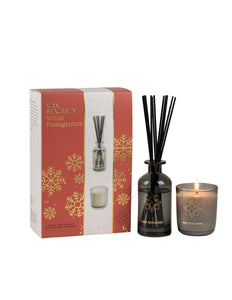 Max Benjamin - Geurkaars & Geurstokjes Cadeauset Kerst - White Pomegranate