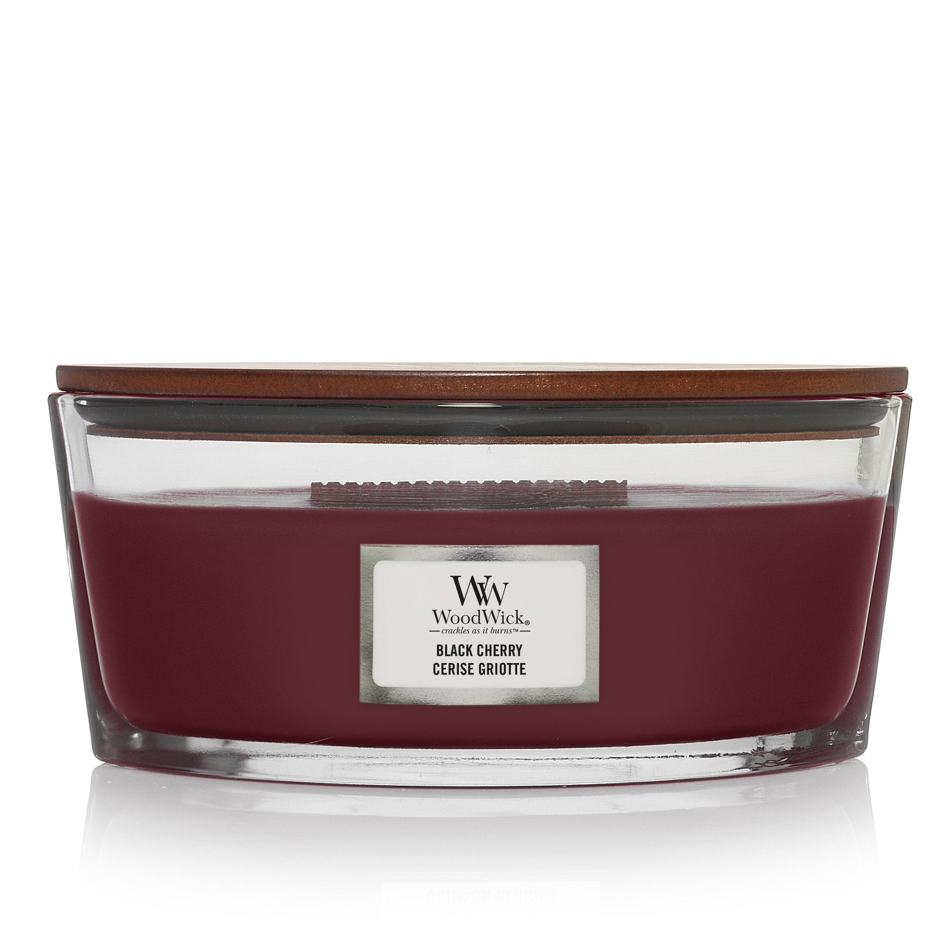 WoodWick Black Cherry Ellipse Candle - Yankee Candle & WoodWick