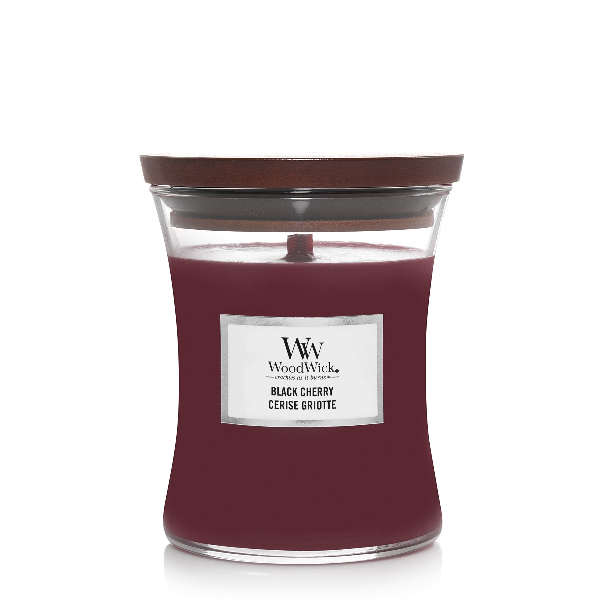 WoodWick Black Cherry Medium Candle - Yankee Candle & WoodWick