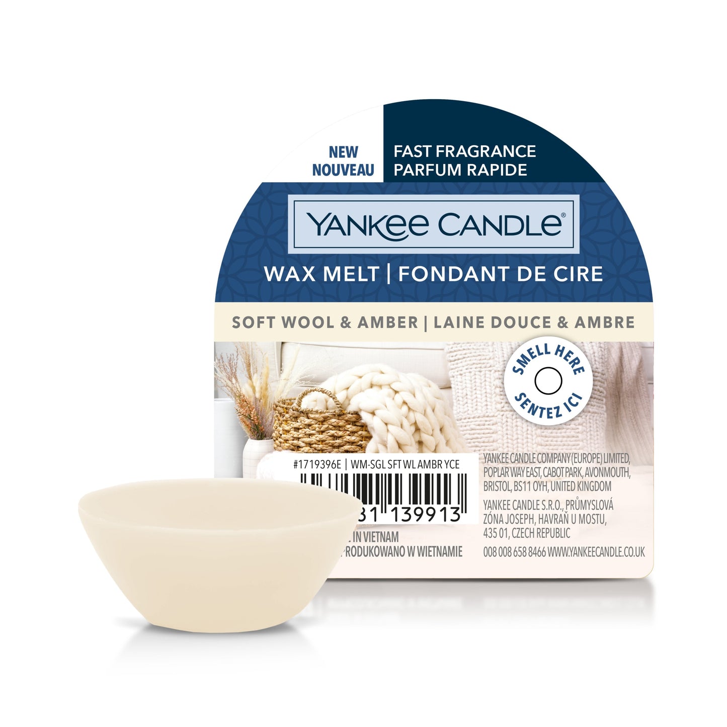 Yankee Candle Soft Wool & Amber Wax Melt - Yankee Candle & WoodWick