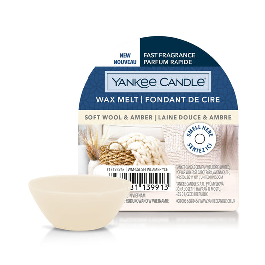 Yankee Candle Soft Wool & Amber Wax Melt - Yankee Candle & WoodWick