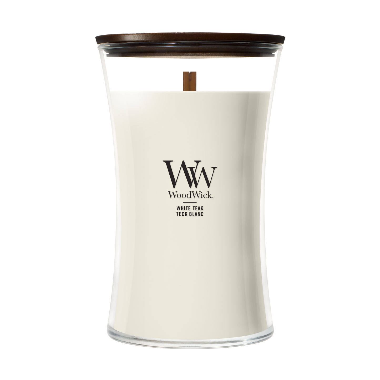 WoodWick White Teak Large Candle