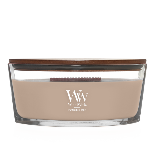 WoodWick Patchouli Crème Ellipse Candle - Yankee Candle & WoodWick