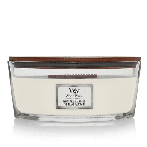 WoodWick White Tea & Jasmine Ellipse Candle - Yankee Candle & WoodWick