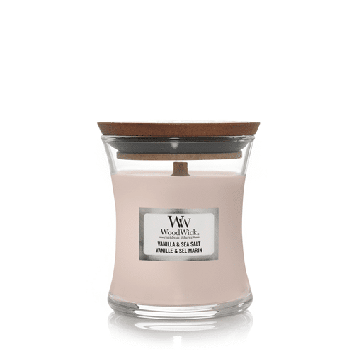 WoodWick Vanilla & Sea Salt Small Candle - Yankee Candle & WoodWick