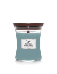WoodWick Evergreen Cashmere Medium Candle - Yankee Candle & WoodWick