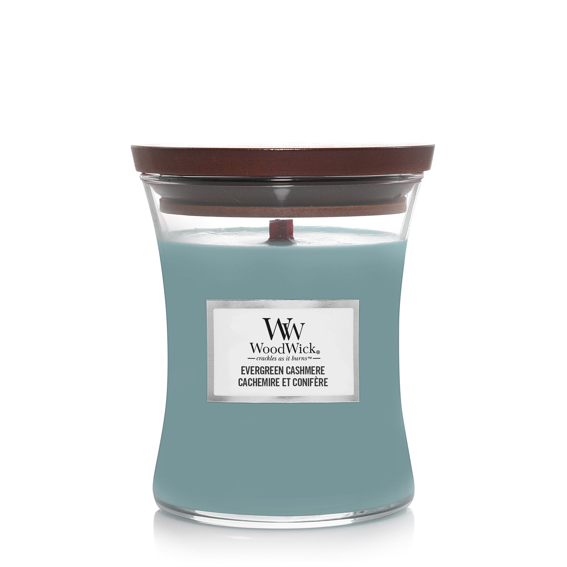 WoodWick Evergreen Cashmere Medium Candle - Yankee Candle & WoodWick