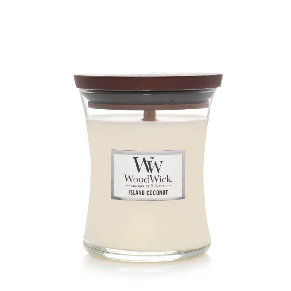 WoodWick Island Coconut Medium Candle - Yankee Candle & WoodWick