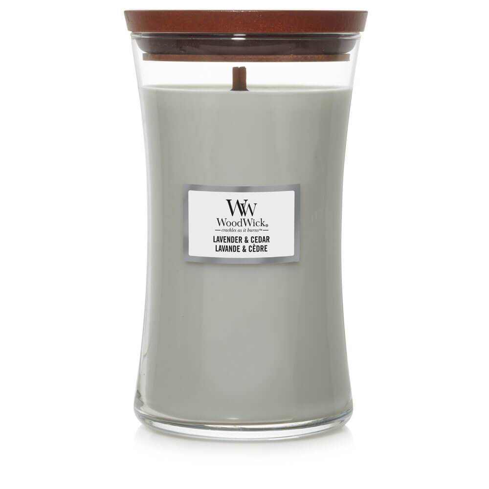 WoodWick Lavender & Cedar Large Candle - Yankee Candle & WoodWick