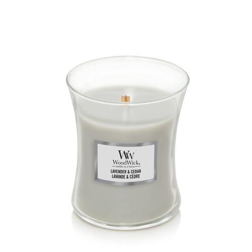 WoodWick Lavender & Cedar Medium Candle - Yankee Candle & WoodWick