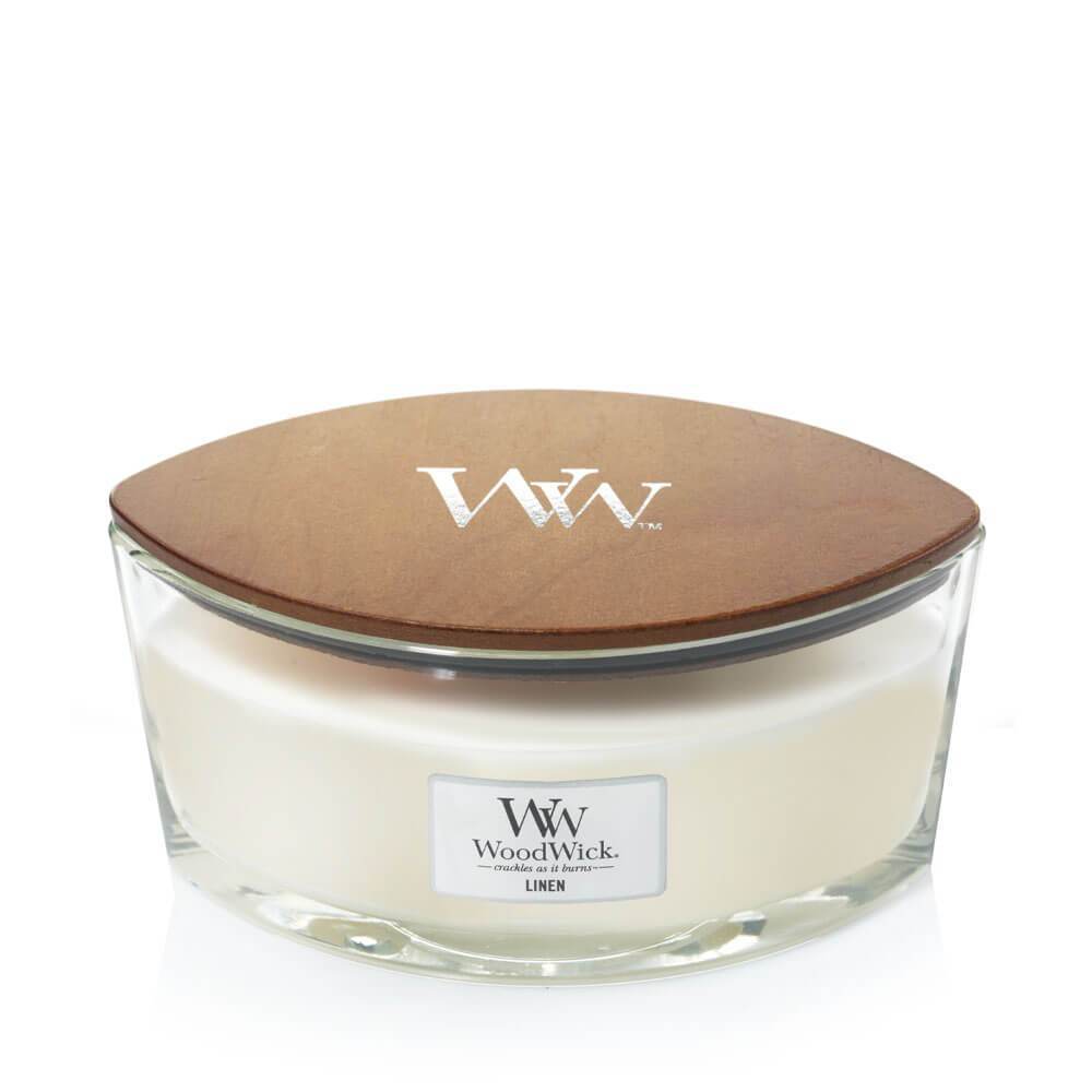 WoodWick Linen Ellipse Candle