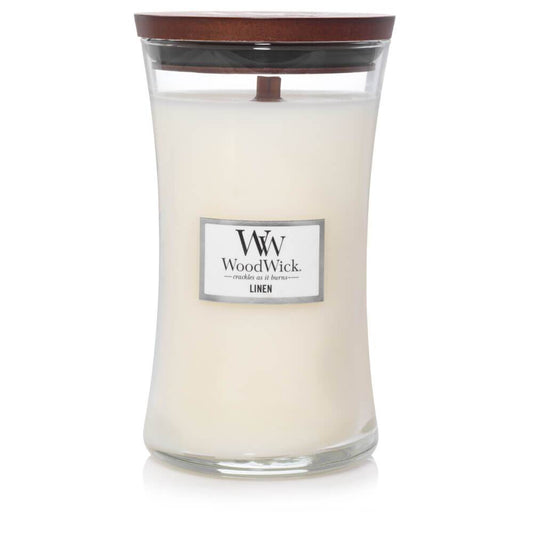WoodWick Linen Large Candle - Yankee Candle & WoodWick