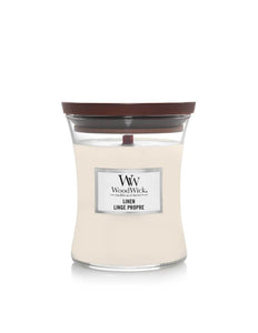 WoodWick Linen Medium Candle - Yankee Candle & WoodWick
