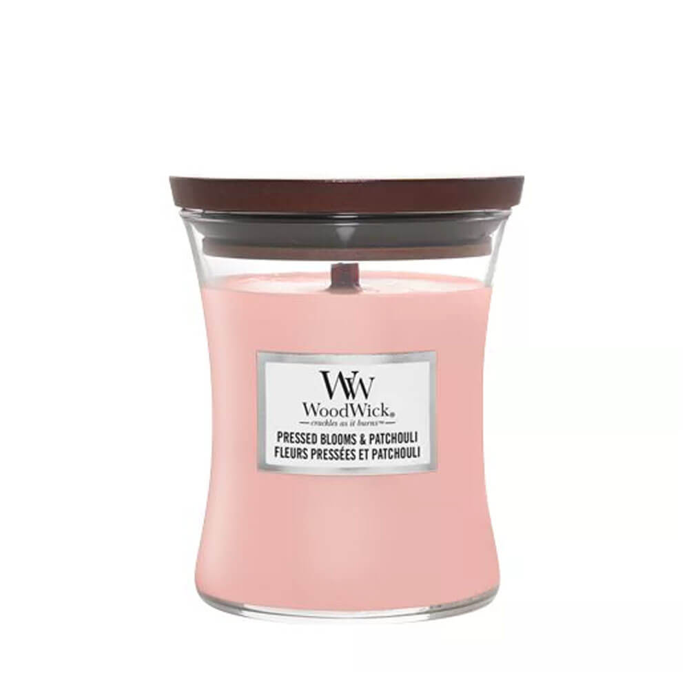 WoodWick Pressed Blooms & Patchouli Medium Candle - Yankee Candle & WoodWick
