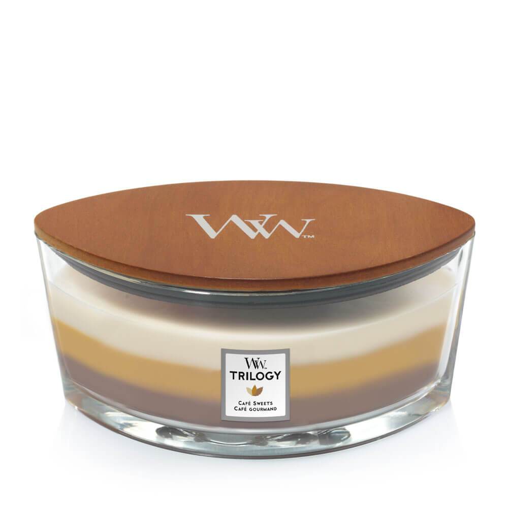 WoodWick Trilogy Café Sweets Ellipse Candle