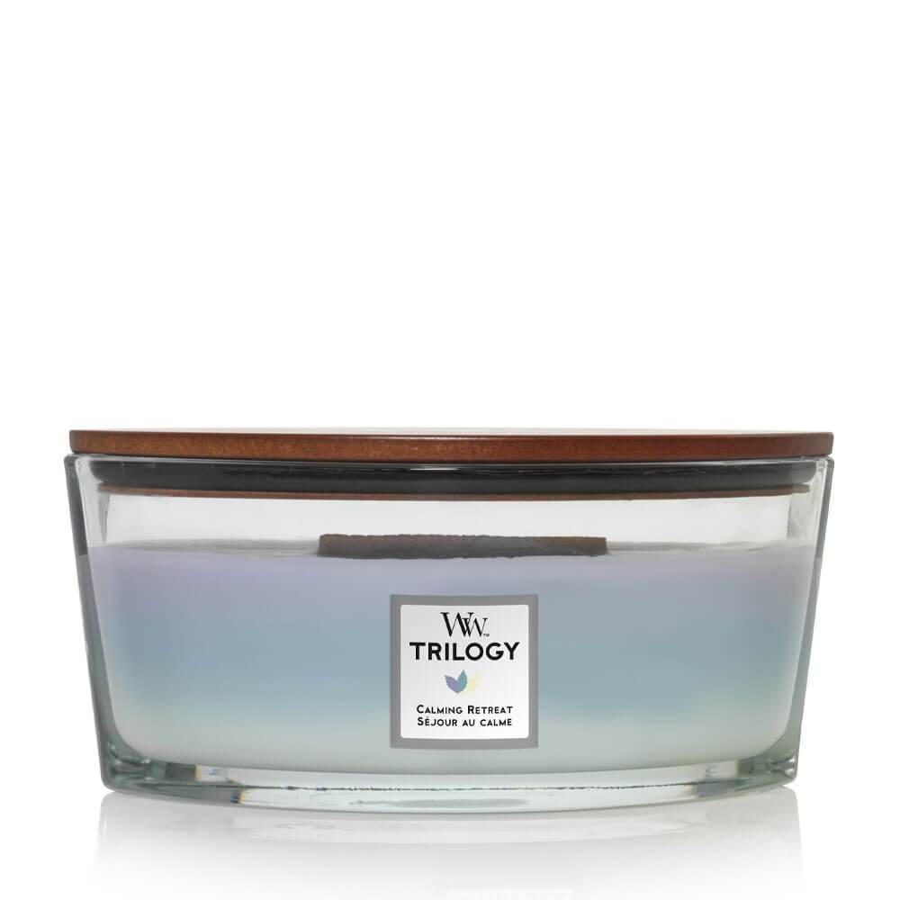 WoodWick Trilogy Calming Retreat Ellipse Candle - Shop Hier
