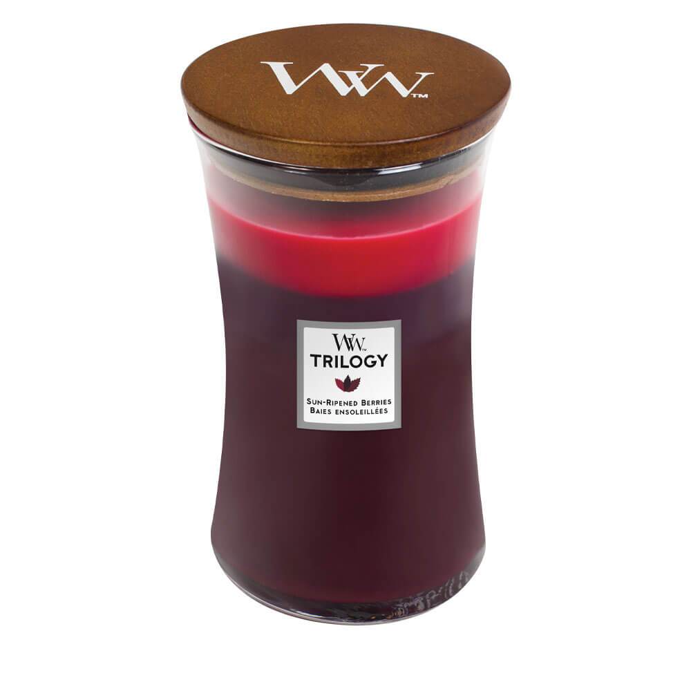 WoodWick Trilogy Sun Ripened Berries Large Candle - Shop Hier