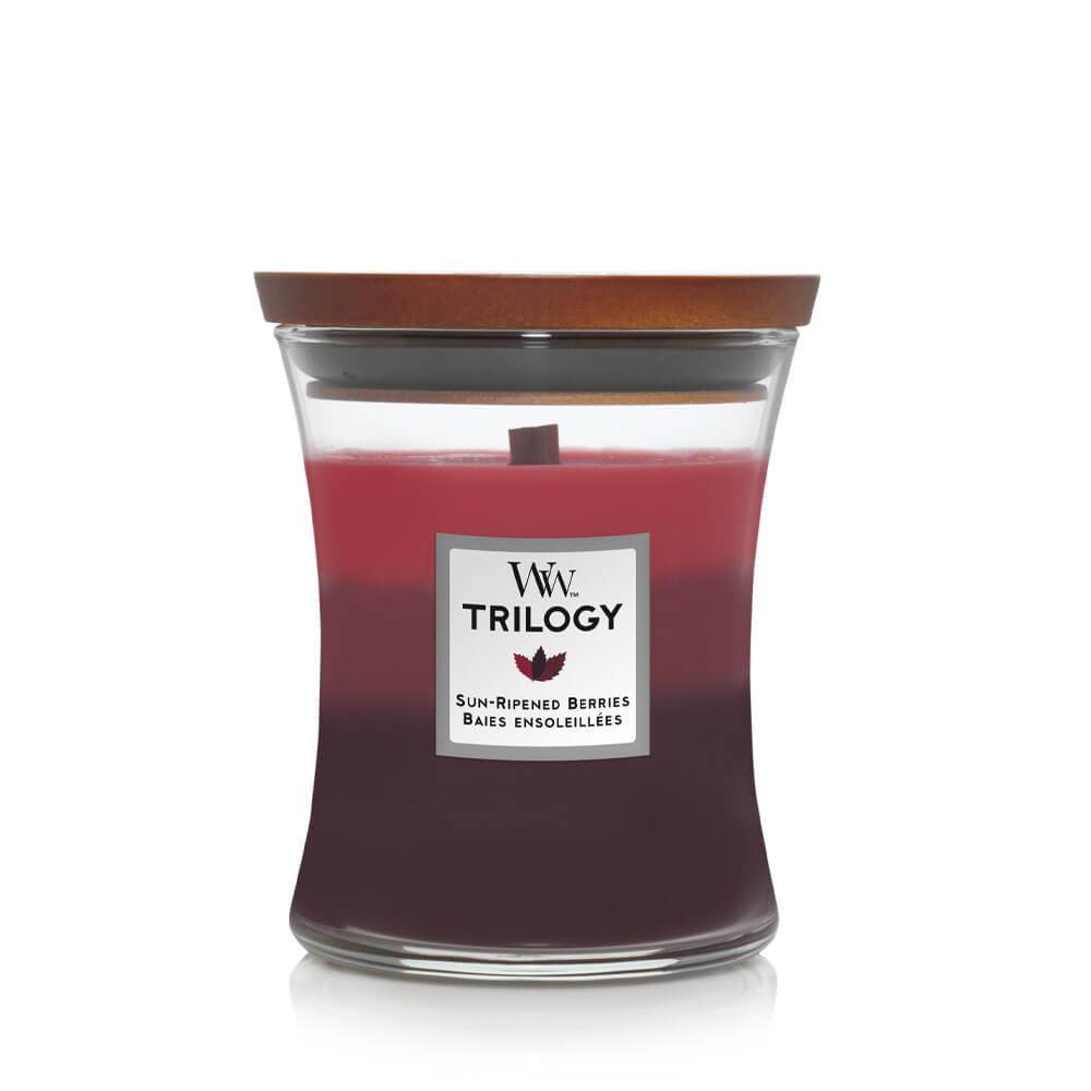 WoodWick Trilogy Sun Ripened Berries Medium Candle - Yankee Candle & WoodWick