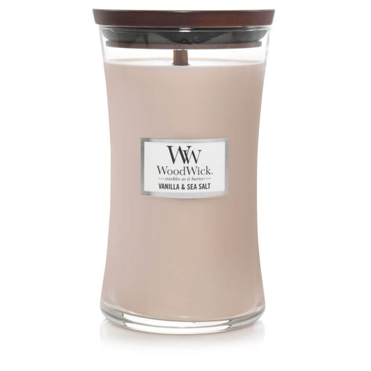 WoodWick Vanilla & Sea Salt Large Candle - Yankee Candle & WoodWick