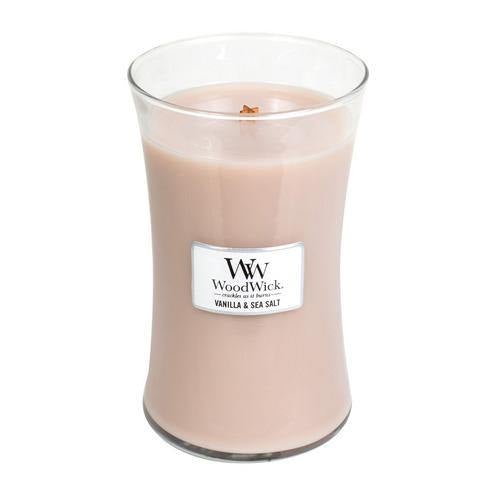 WoodWick Vanilla & Sea Salt Large Candle - Yankee Candle & WoodWick