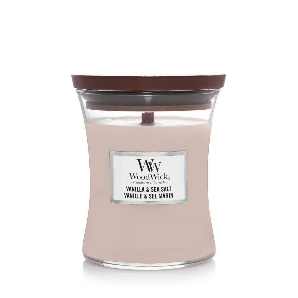 WoodWick Vanilla & Sea Salt Medium Candle - Yankee Candle & WoodWick