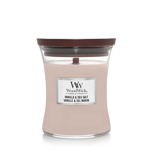 WoodWick Vanilla & Sea Salt Medium Candle - Yankee Candle & WoodWick