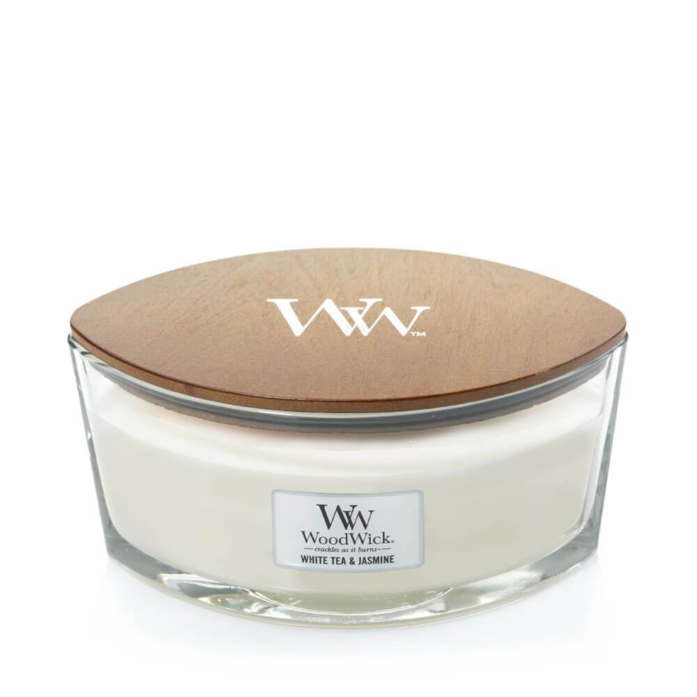 WoodWick White Tea & Jasmine Ellipse Candle - Yankee Candle & WoodWick