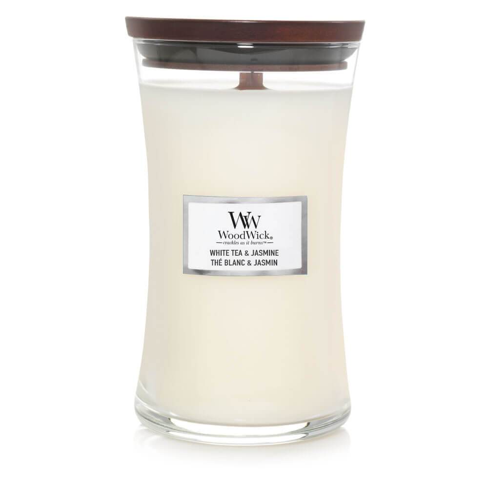 WoodWick White Tea & Jasmine Large Candle - Yankee Candle & WoodWick