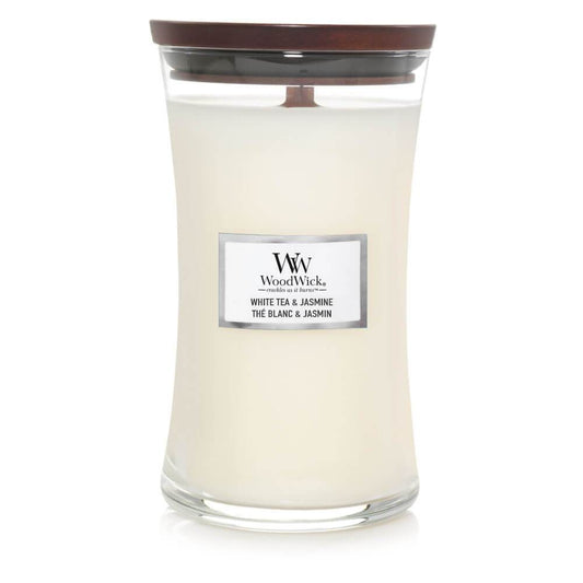WoodWick White Tea & Jasmine Large Candle - Yankee Candle & WoodWick