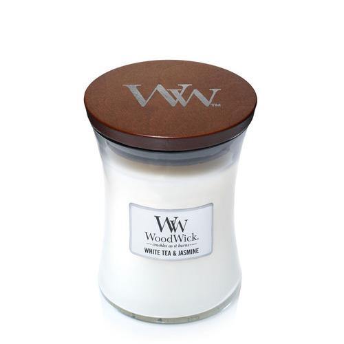 WoodWick White Tea & Jasmine Medium Candle - Yankee Candle & WoodWick