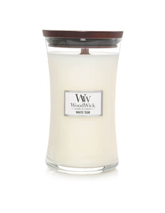 WoodWick White Teak Large Candle - Yankee Candle & WoodWick