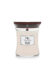 WoodWick White Teak Medium Candle - Yankee Candle & WoodWick