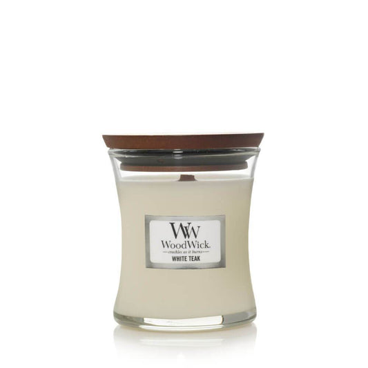 WoodWick White Teak Small Candle - Yankee Candle & WoodWick