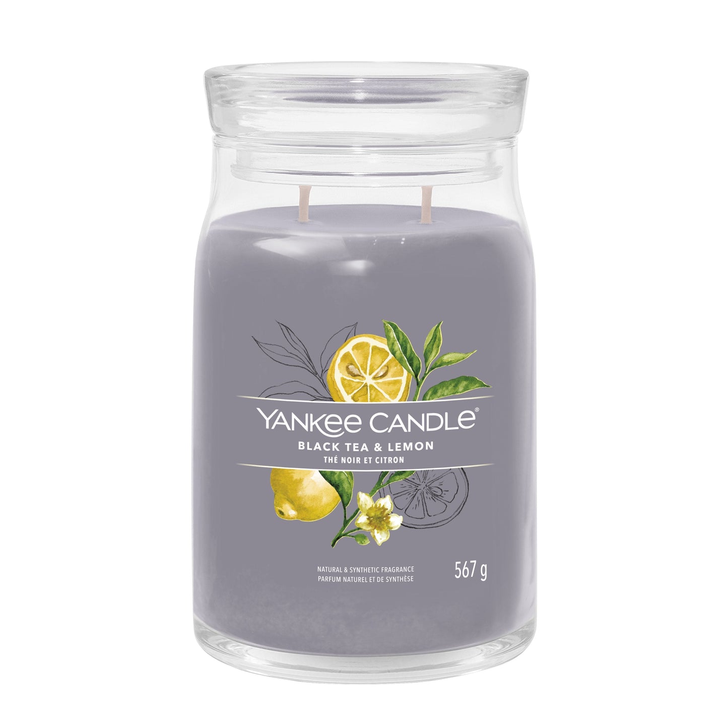 Yankee Candle Black Tea & Lemon Large Jar - Yankee Candle & WoodWick