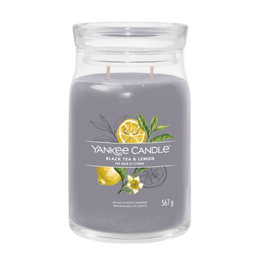 Yankee Candle Black Tea & Lemon Large Jar - Yankee Candle & WoodWick