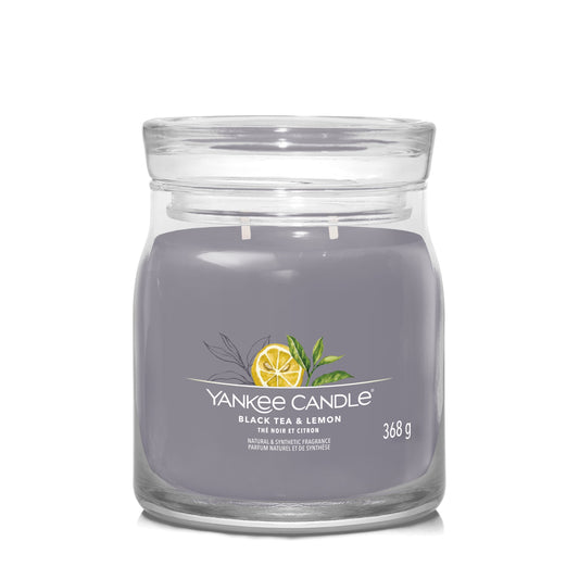 Yankee Candle Black Tea & Lemon Medium Jar - Yankee Candle & WoodWick