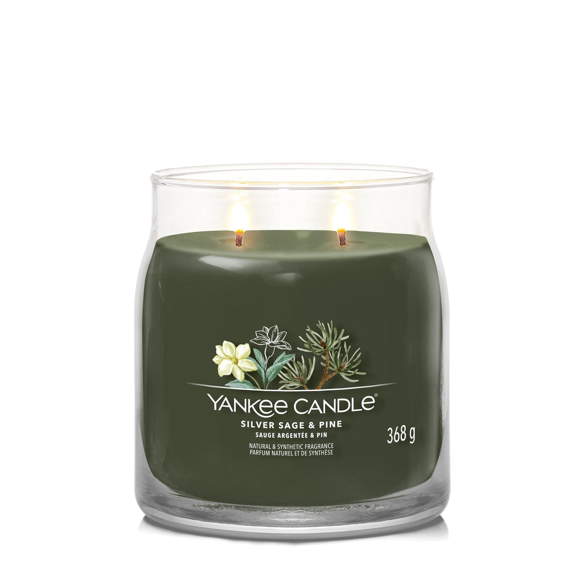 Yankee Candle Silver Sage & Pine Medium Jar - Yankee Candle & WoodWick