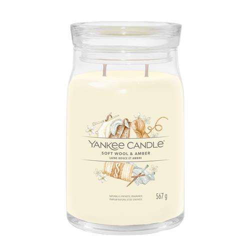 Yankee Candle Soft Wool & Amber Large Jar - Yankee Candle & WoodWick