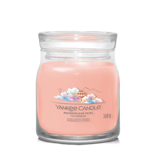 Yankee Candle Watercolour Skies Medium Jar - Yankee Candle & WoodWick