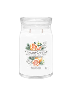 Yankee Candle White Spruce & Grapefruit Large Jar - Yankee Candle & WoodWick