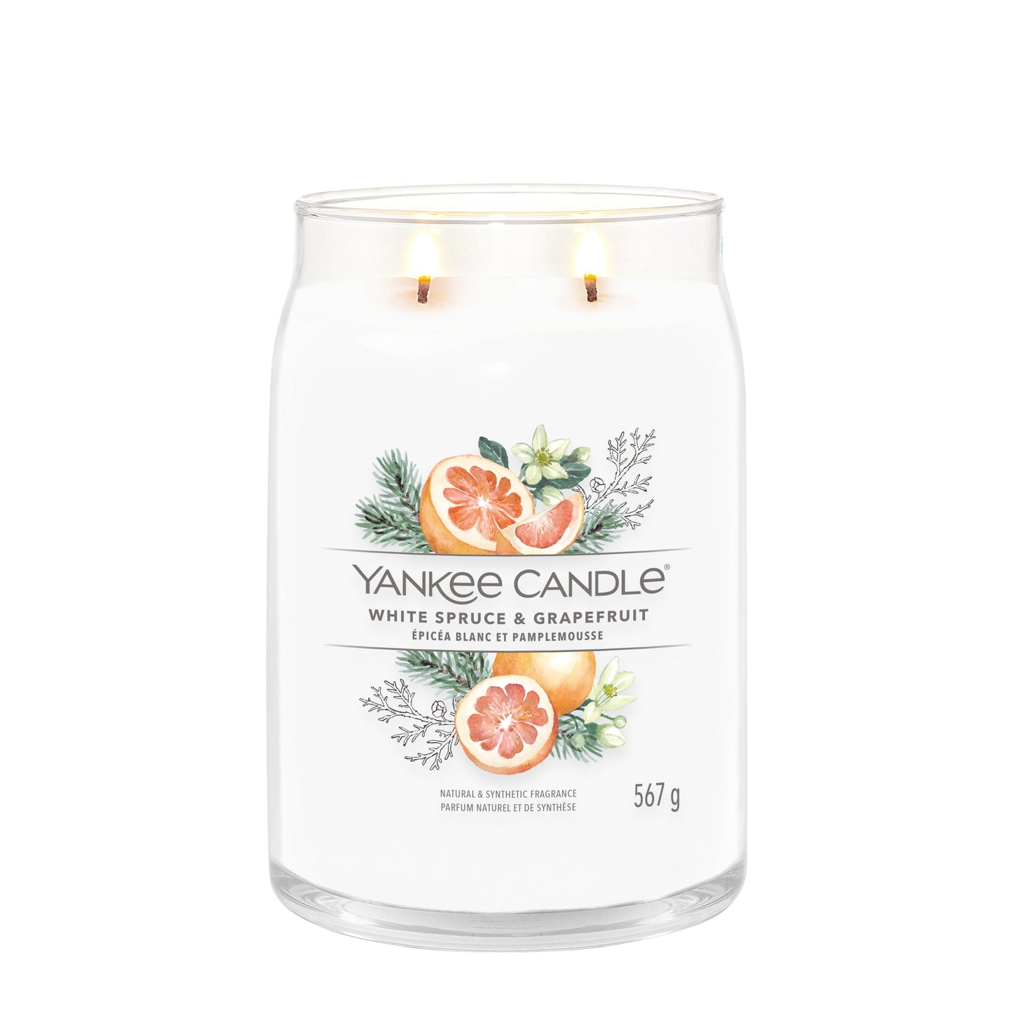 Yankee Candle White Spruce & Grapefruit Large Jar - Shop Hier