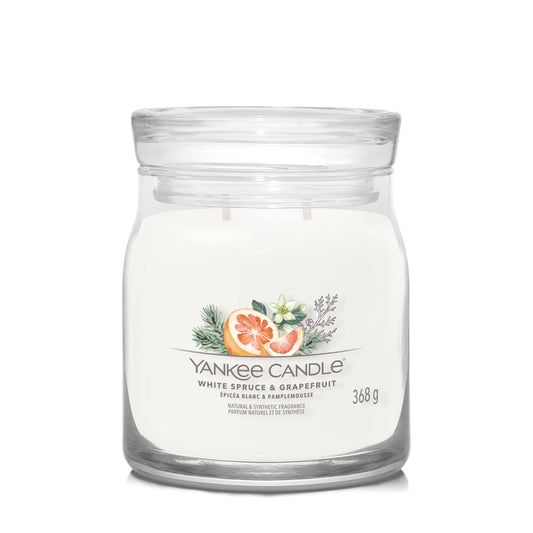 Yankee Candle White Spruce & Grapefruit Medium Jar - Yankee Candle & WoodWick