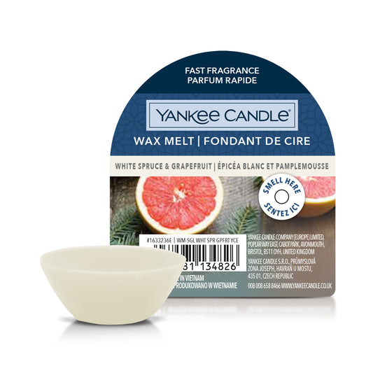 Yankee Candle White Spruce & Grapefruit Wax Melt - Yankee Candle & WoodWick