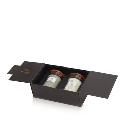WoodWick 2 Medium Candles Deluxe Gift Set